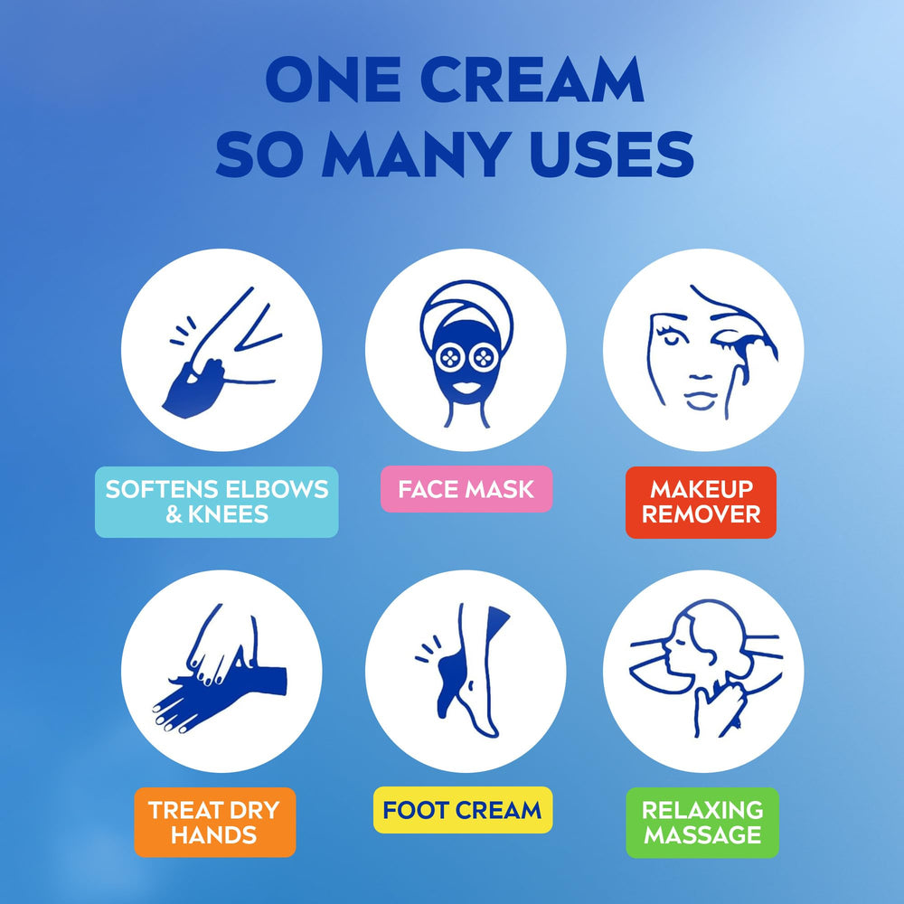 recycled-aluminum label on NIVEA tin emphasizing eco-conscious packaging benefit