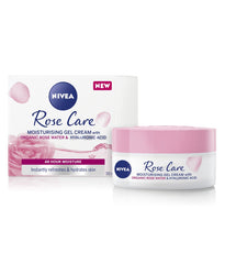 NIVEA jar front view showing compact 50 ml packaging and soft rose look