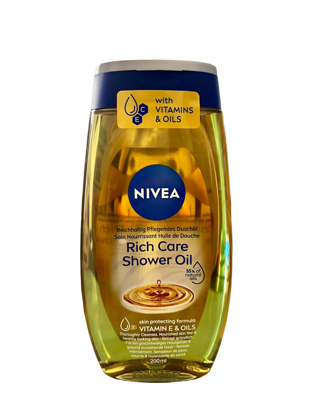 NIVEA close-up of creamy lather on hand demonstrating moisturizing effect