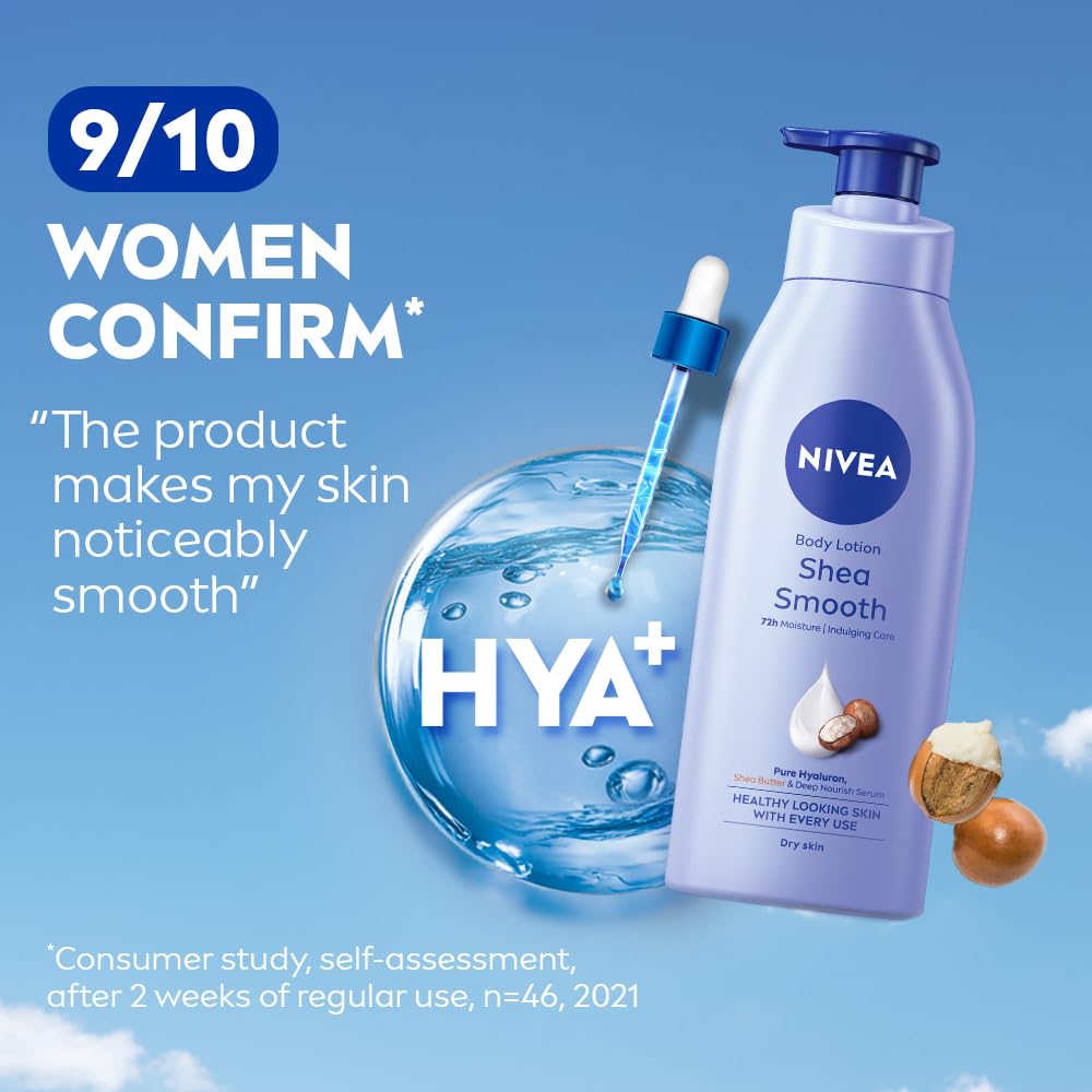 NIVEA applying lotion on arm showing quick absorption and instant softness benefit