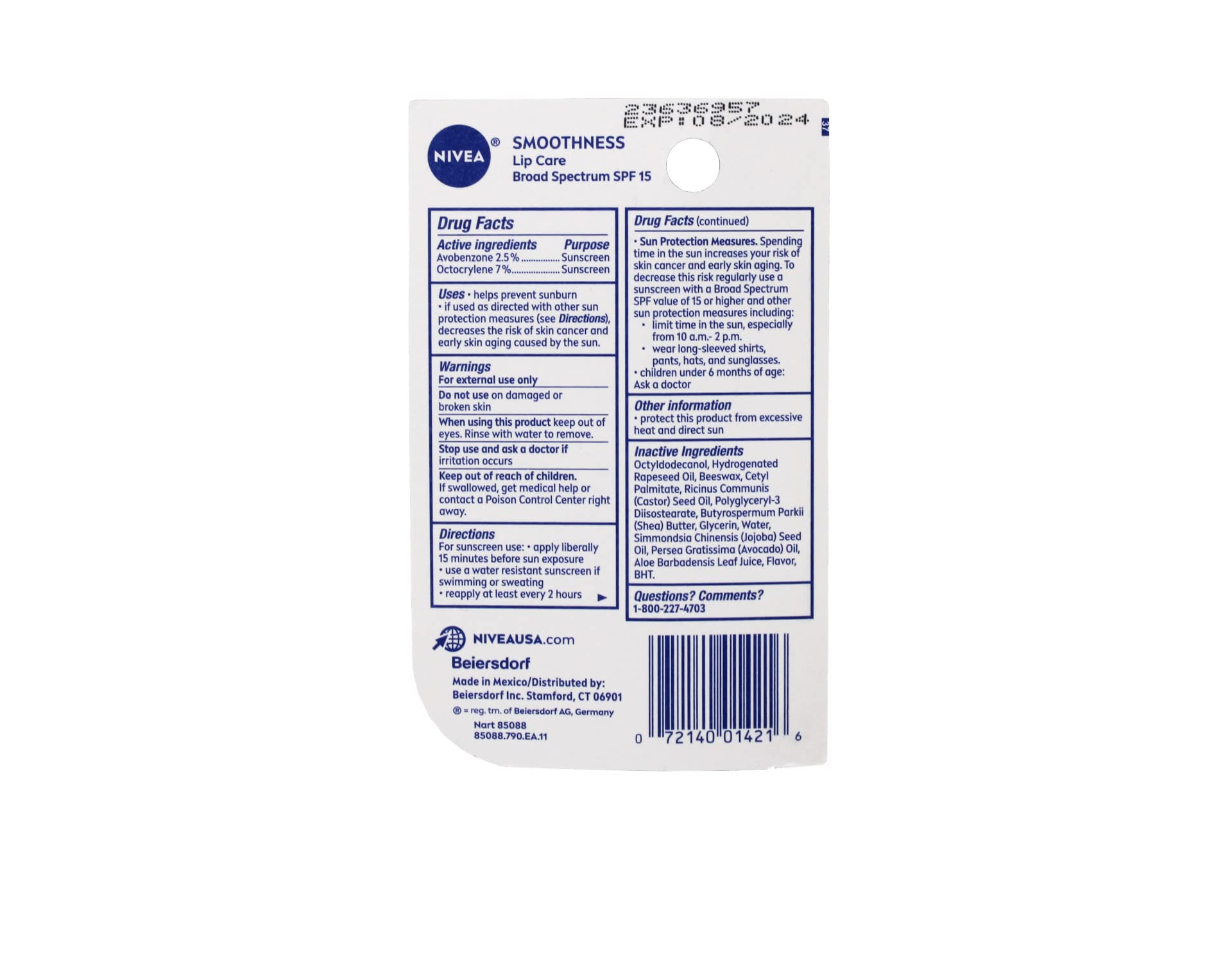 NIVEA smoothness three-pack next to a phone showing size and travel-ready convenience