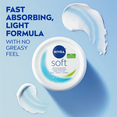 NIVEA Soft label and ingredient panel showing natural-derived formulation clarity