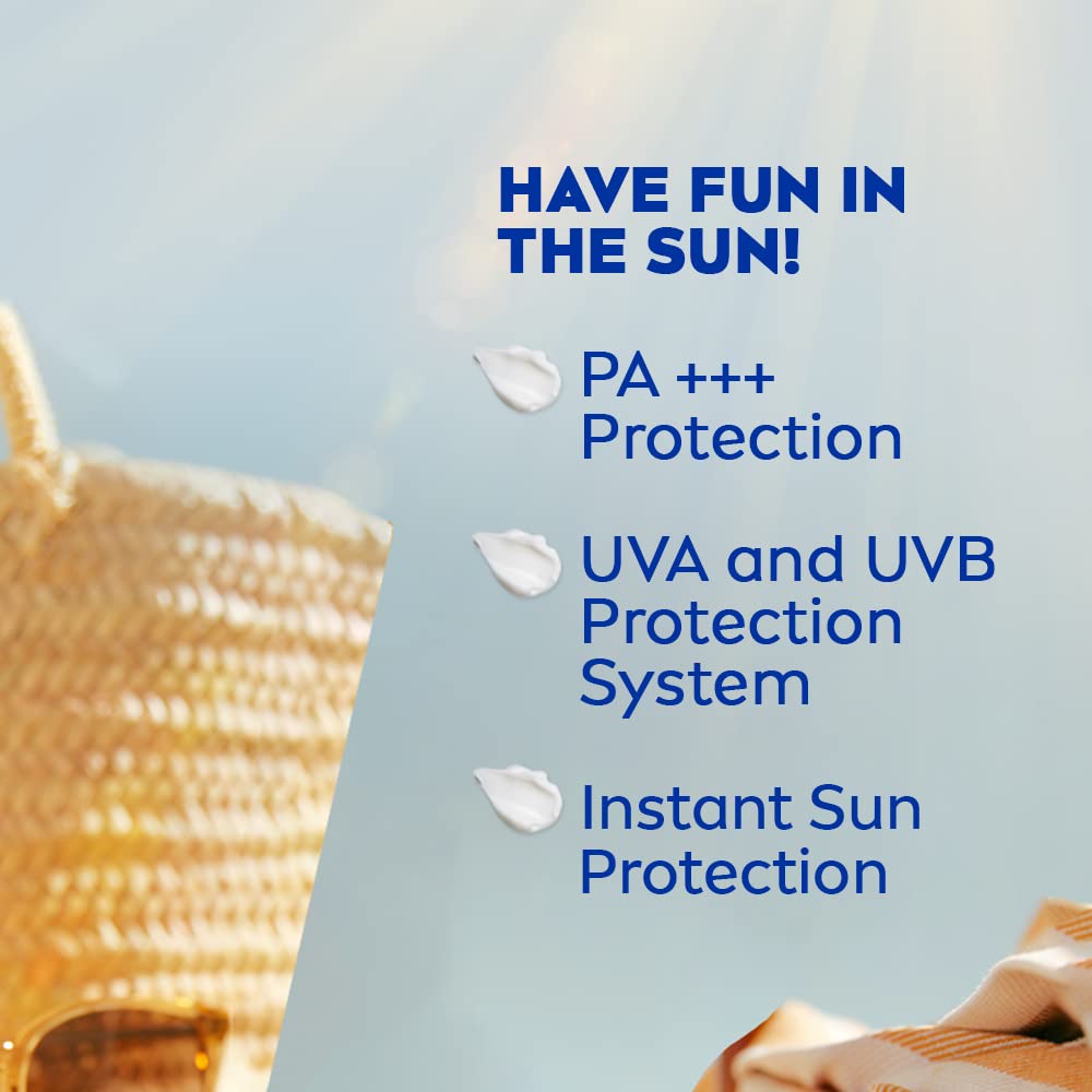 NIVEA pump dispense detail highlighting easy controlled application benefit