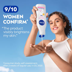 NIVEA texture close-up showing creamy, lightweight lotion for quick absorption