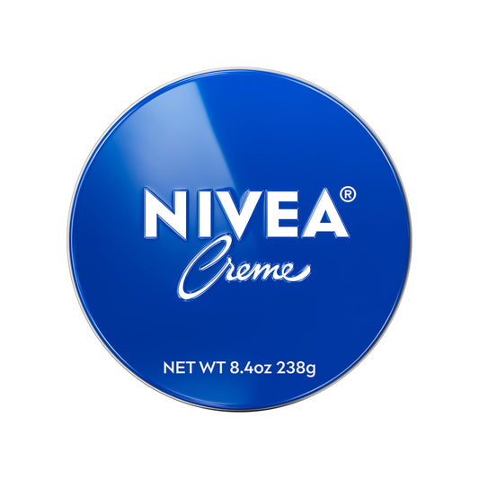 NIVEA tin front view showing brand and compact storage benefit