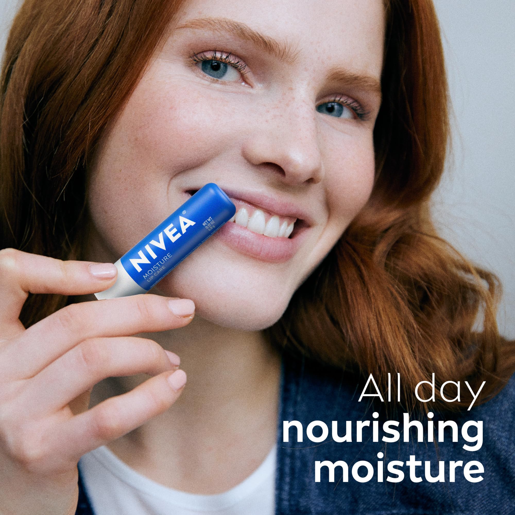 NIVEA set two hand cream tubes and two lip balm sticks ready to use