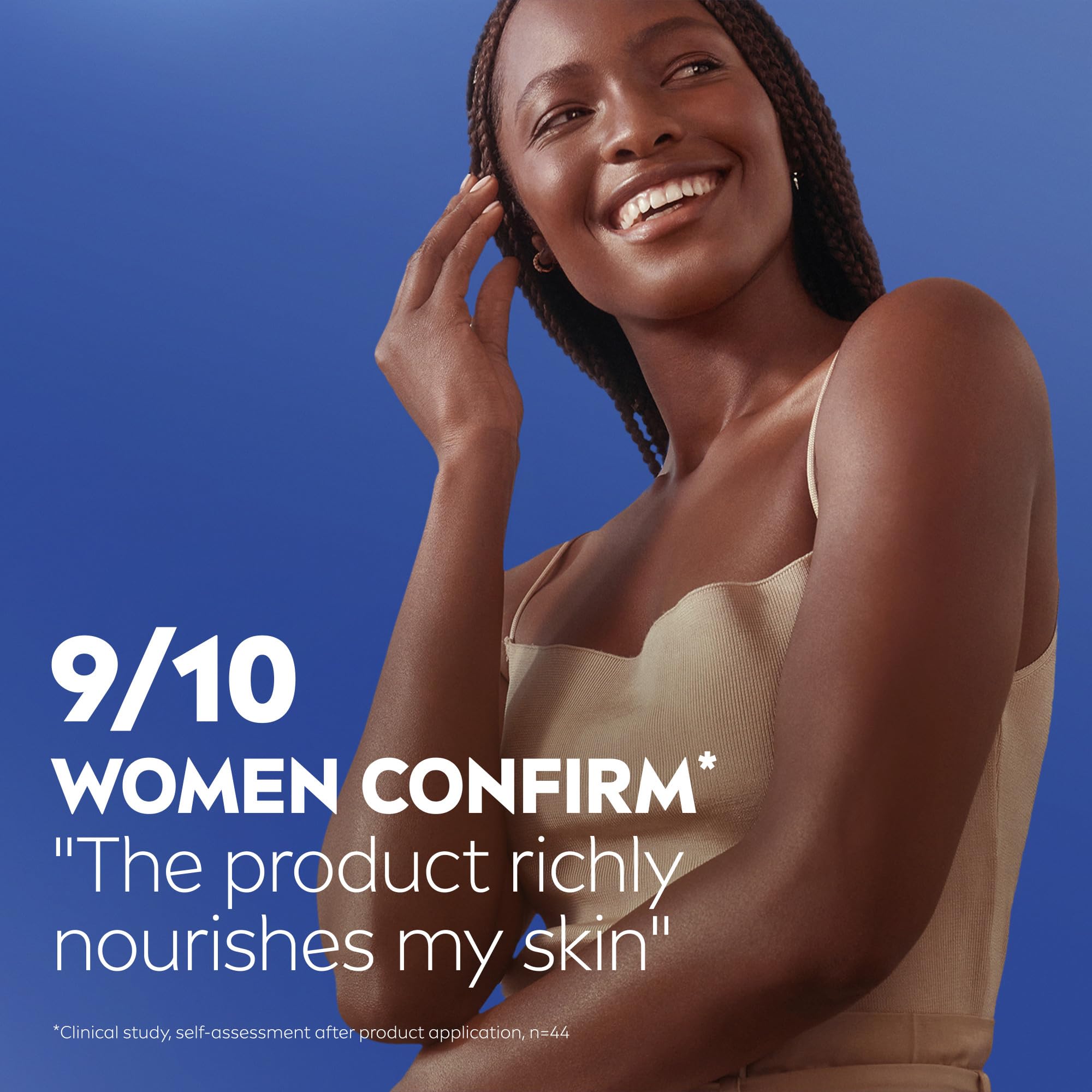 NIVEA applying lotion to elbow demonstrating targeted dry-skin care benefit