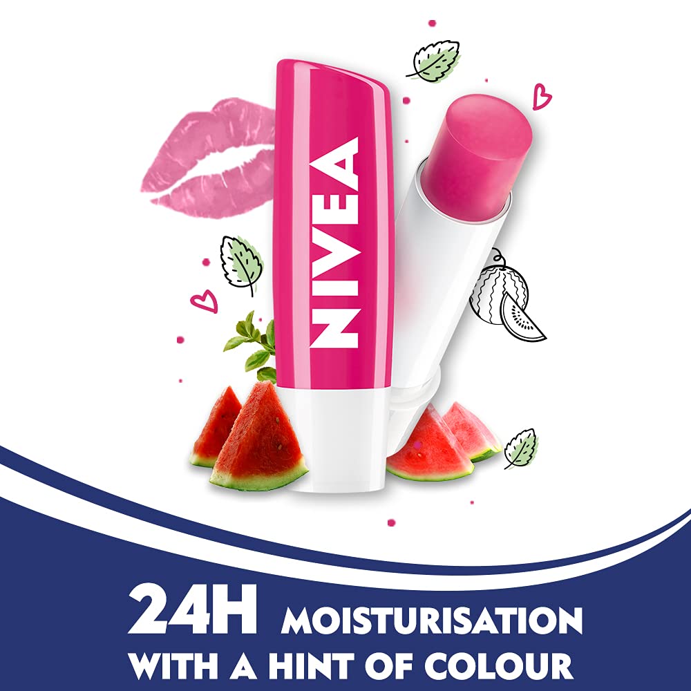 NIVEA watermelon texture close-up highlighting creamy consistency and hydration