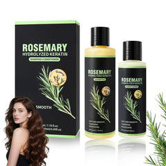 NIZENTA front packaging of shampoo and conditioner showing elegant bottles and benefits
