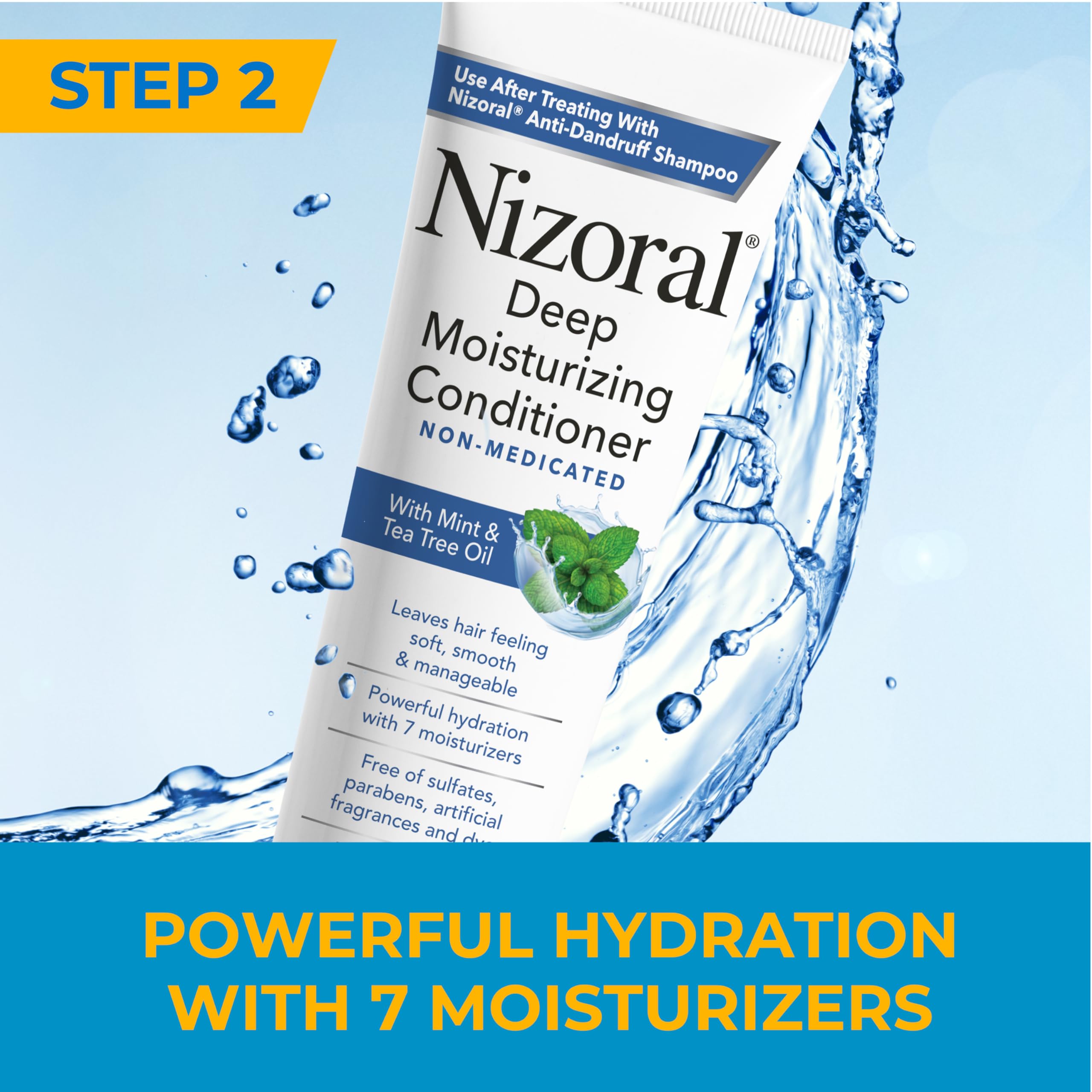 Nizoral bundle staged in bathroom for easy twice-weekly routine and convenience
