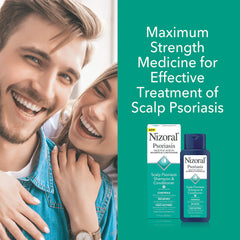 Nizoral applied to scalp illustrating targeted symptom relief
