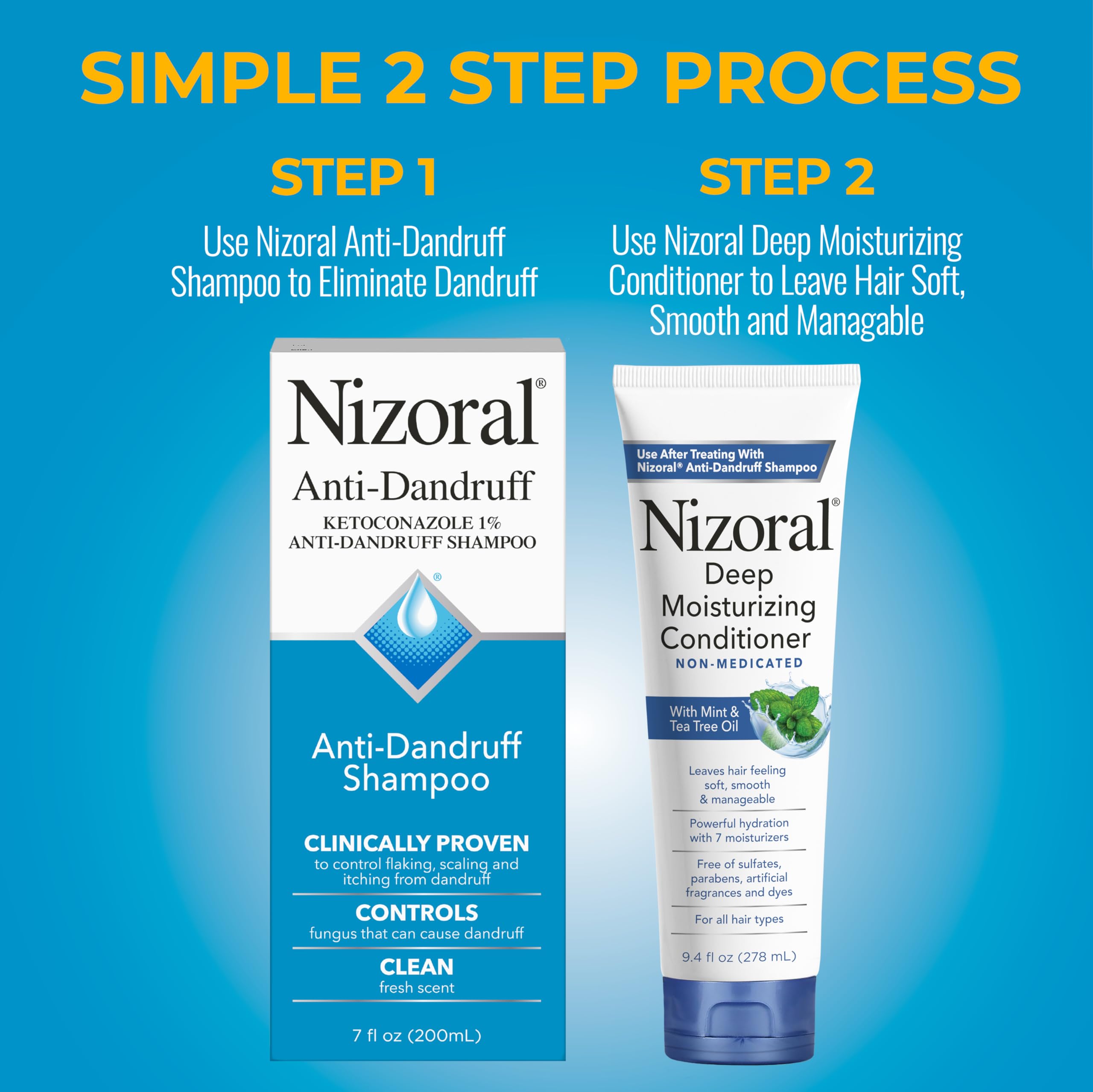Nizoral creamy conditioner texture demonstrating rich hydration
