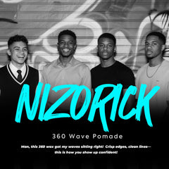 NIZORICK texture closeup illustrating smooth, buildable pomade for control