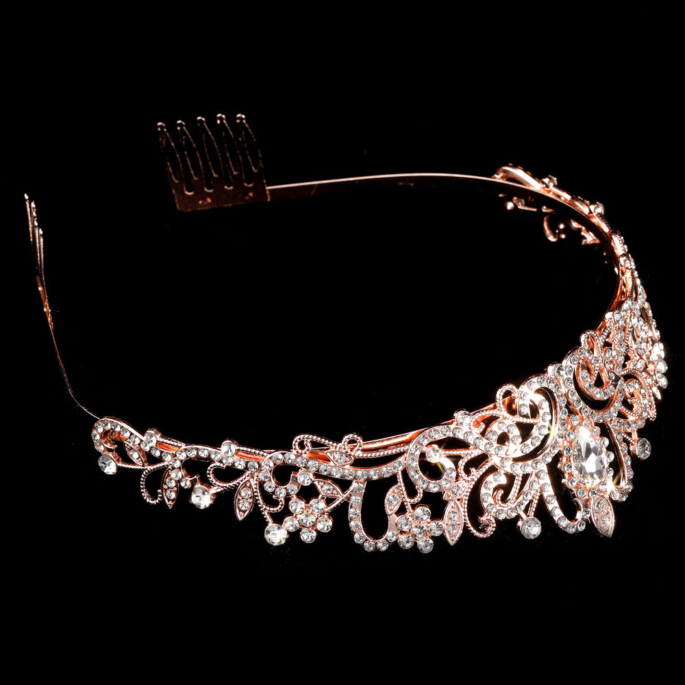 Nljihkure tiara close-up of crystals showing detailed rhinestone brilliance