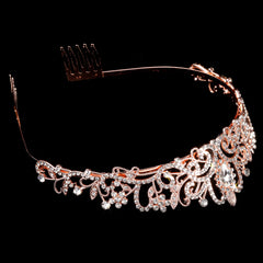 Nljihkure tiara close-up of crystals showing detailed rhinestone brilliance