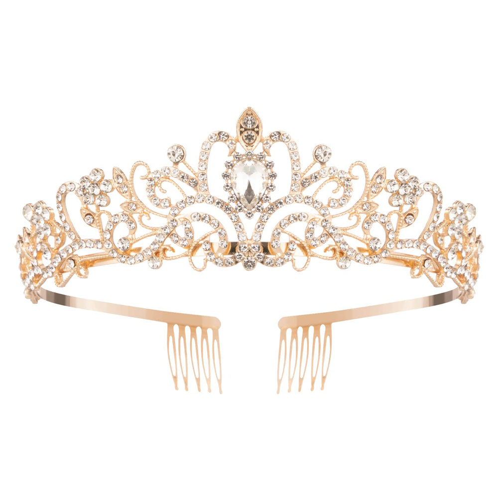 Nljihkure tiara front view showing crown silhouette and sparkle for elegant photos