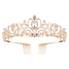 Nljihkure tiara front view showing crown silhouette and sparkle for elegant photos
