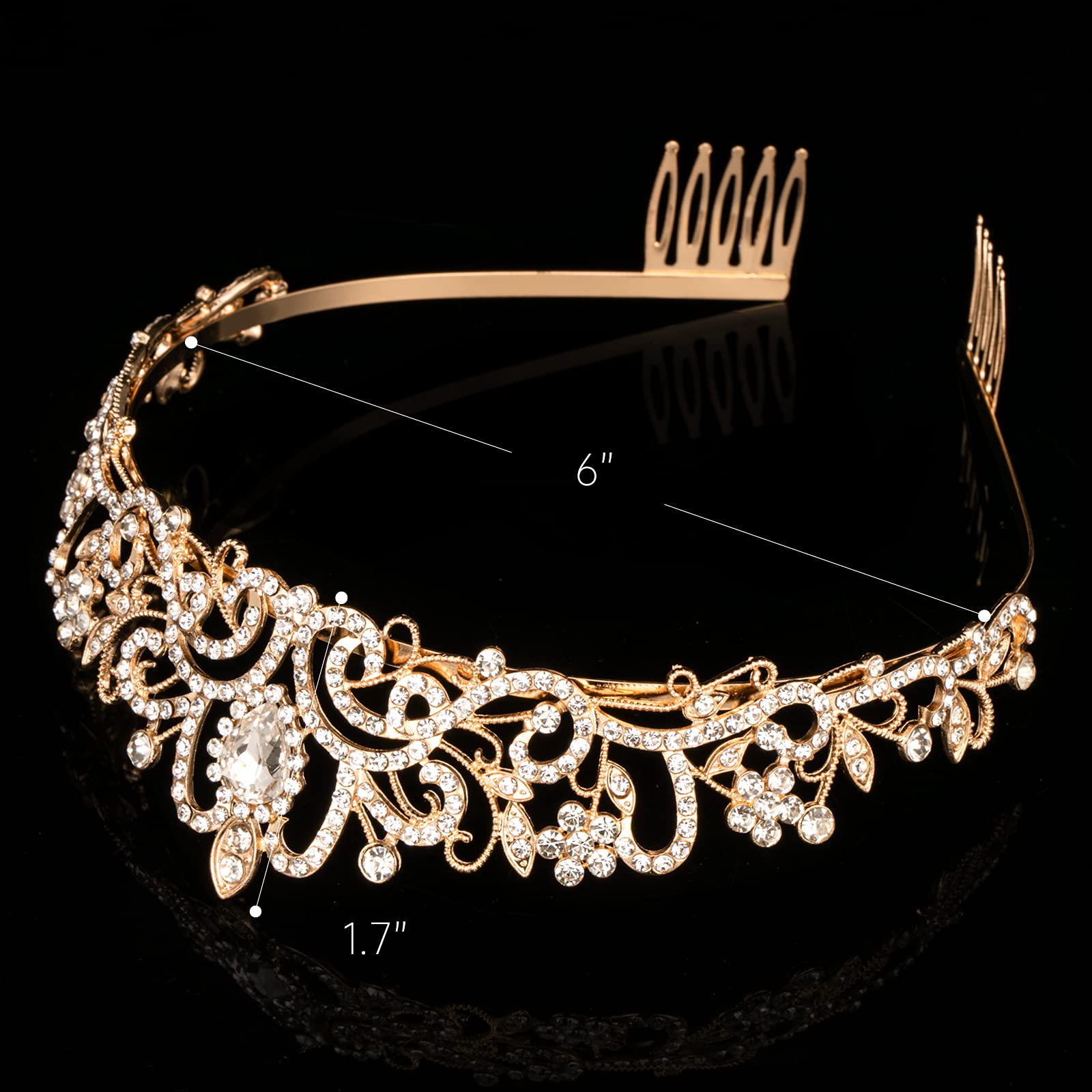 Nljihkure tiara held in hand to show size and lightweight comfort for long events