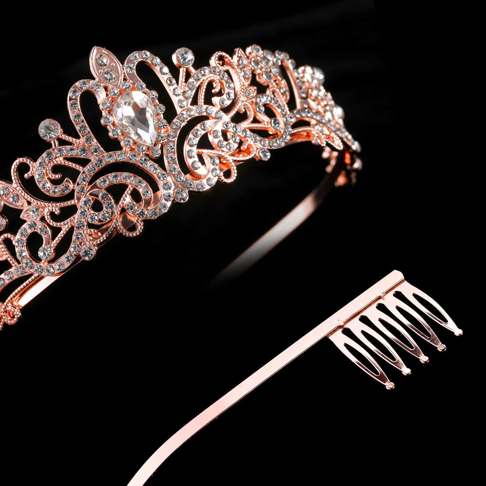 Nljihkure tiara underside with combs demonstrating secure hair grip