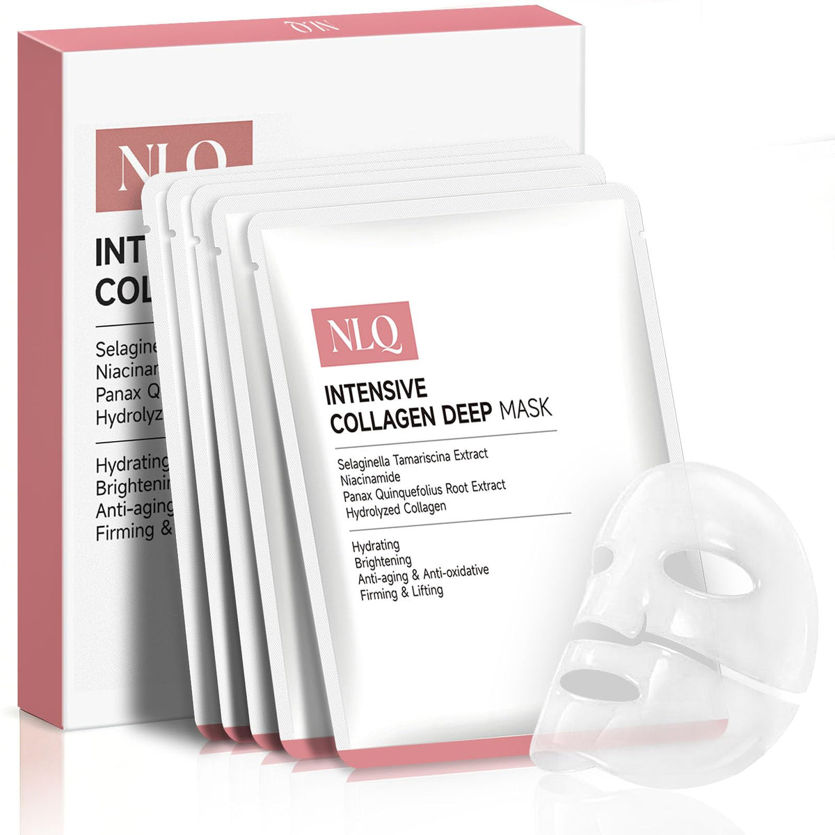 NLQ front packaging showing hydrating overnight hydrogel mask benefits