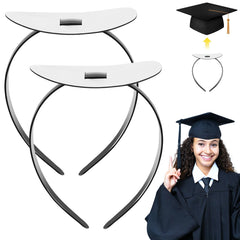 NNG front view of grad cap headband showing snug fit benefit
