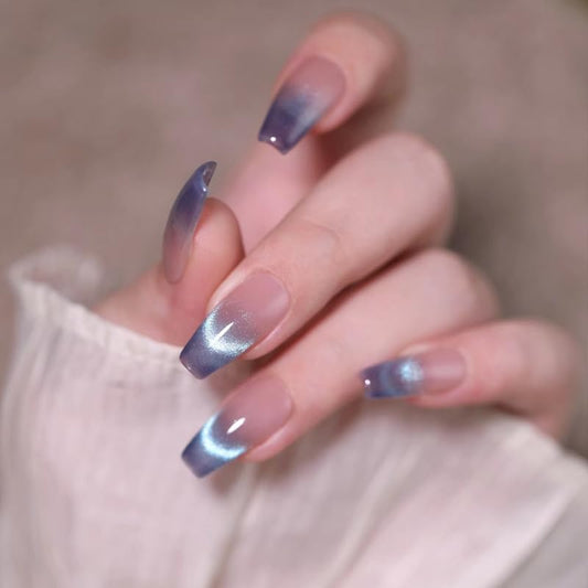 NNIPRAIYE close-up of ombré gradient and glossy finish, benefit: salon-like detail