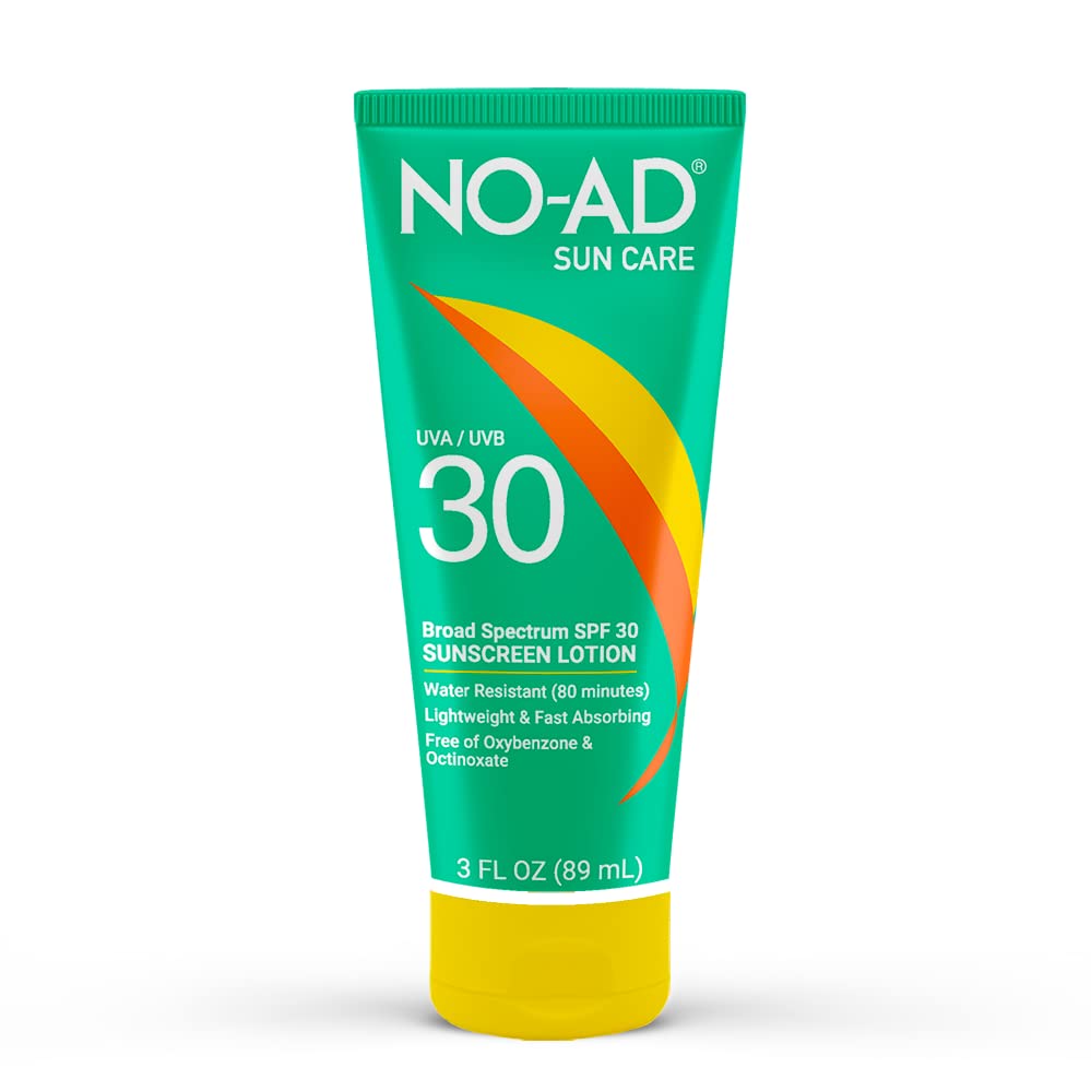 NO-AD front packaging 3oz bottle showing SPF 30 benefit