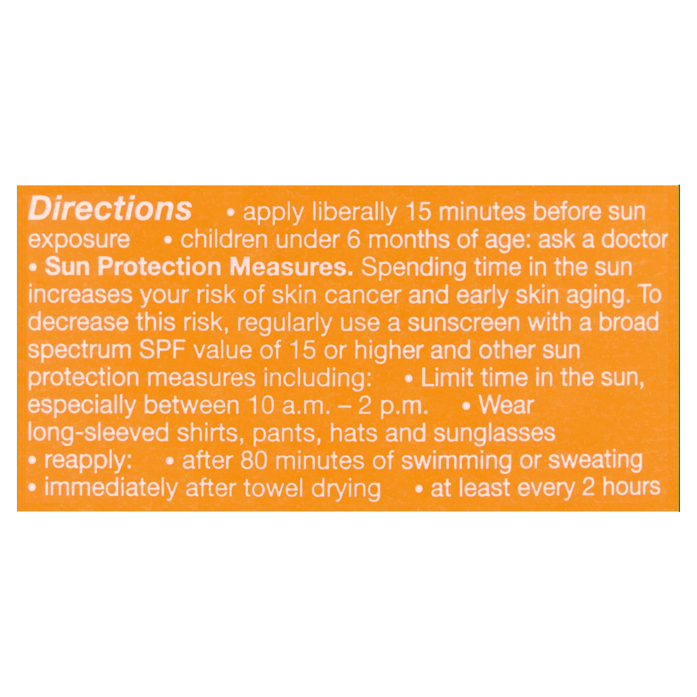 NO-AD ingredient label closeup showing Vitamin E and aloe benefits