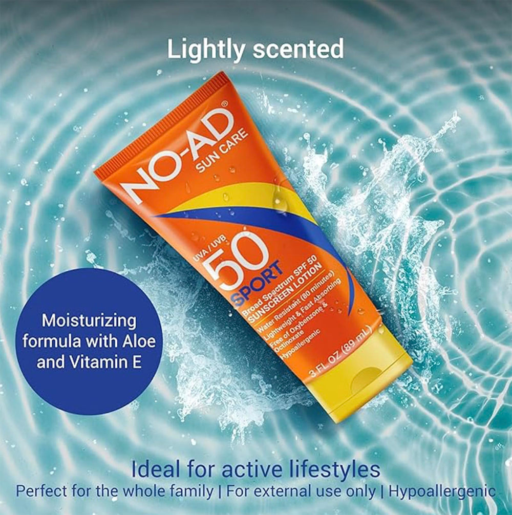NO-AD lotion texture close-up showing smooth application and moisturizing finish