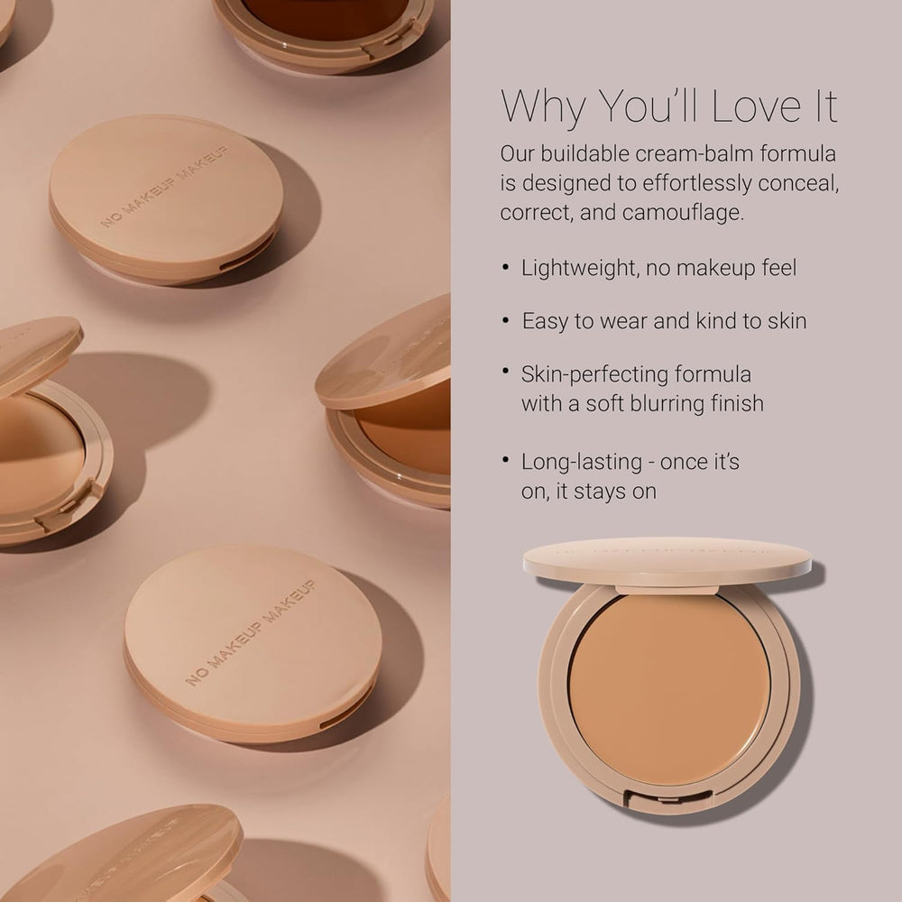 No Makeup Makeup brush applying foundation for quick, even skin finish