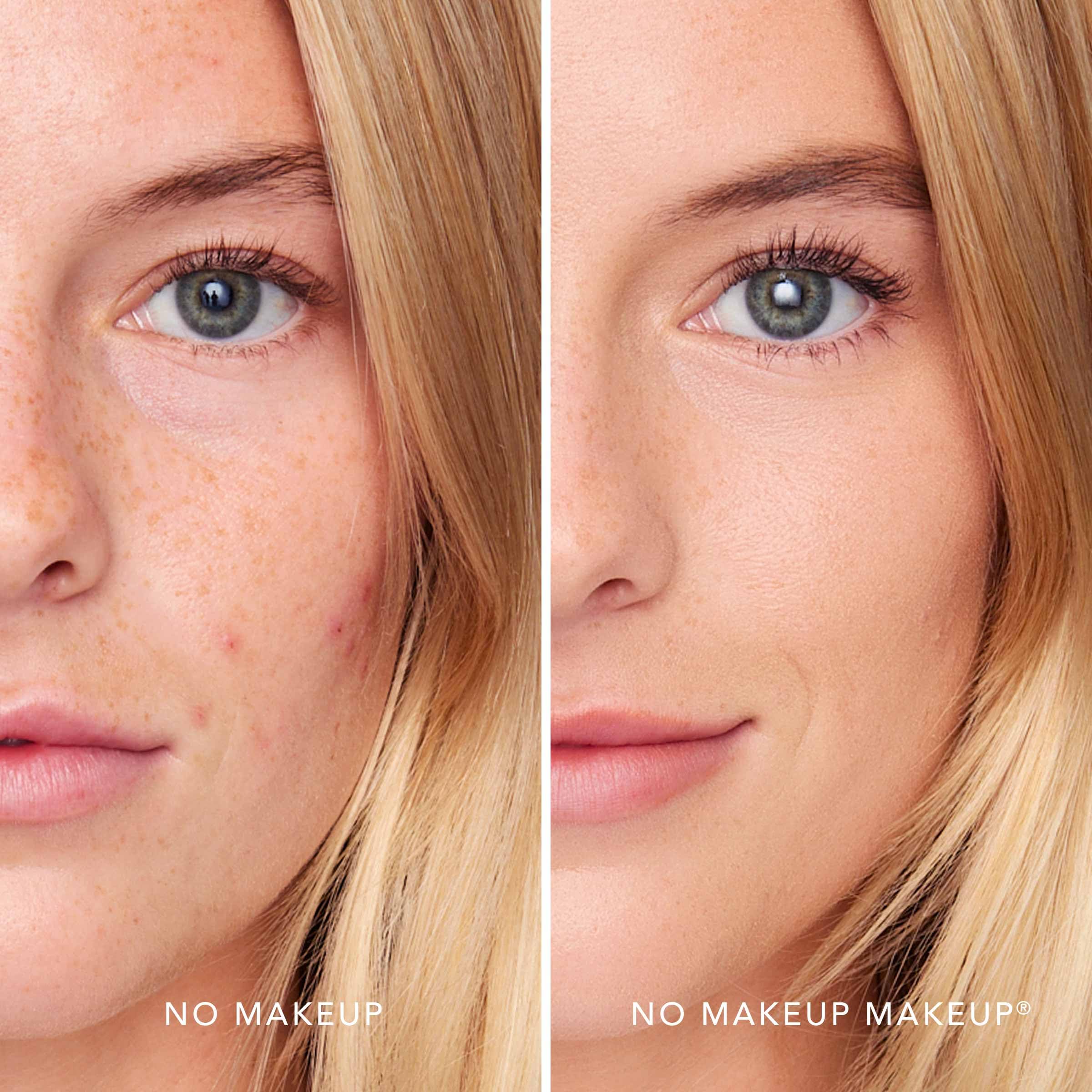 No Makeup Makeup cream-balm texture on surface demonstrating blendable coverage