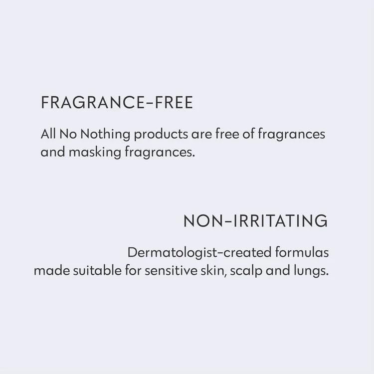 No Nothing creamy lather on hair demonstrating gentle cleansing benefit