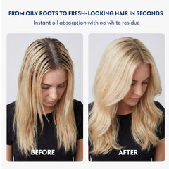 No nothing spray action at roots demonstrates quick oil absorption and lift