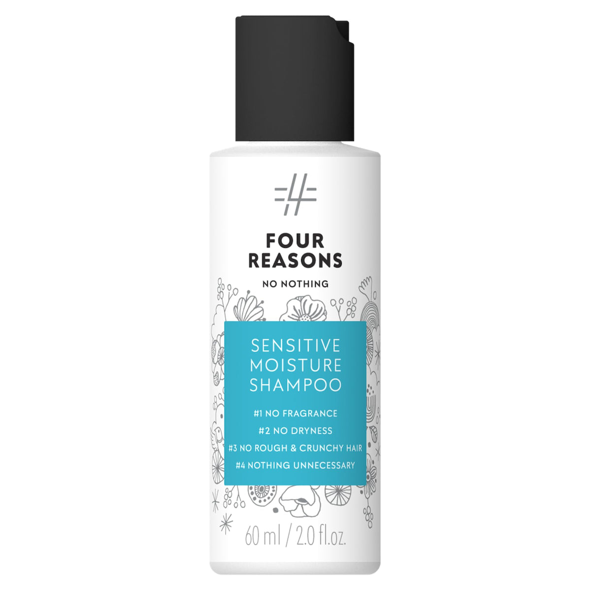 No Nothing travel bottle front view showing clean packaging and size benefit