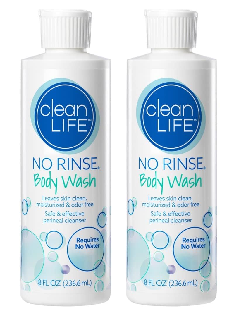 No-Rinse front packaging shows product and benefits for waterless cleansing