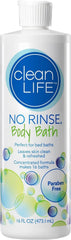 No-Rinse bottle front label showing brand and clear product benefits