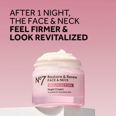 no7 applying serum to face and neck demonstrating even treatment and firmness benefit