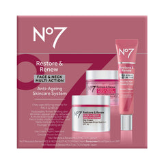no7 dual-action facial serum dropper bottle highlighting targeted anti-aging benefit