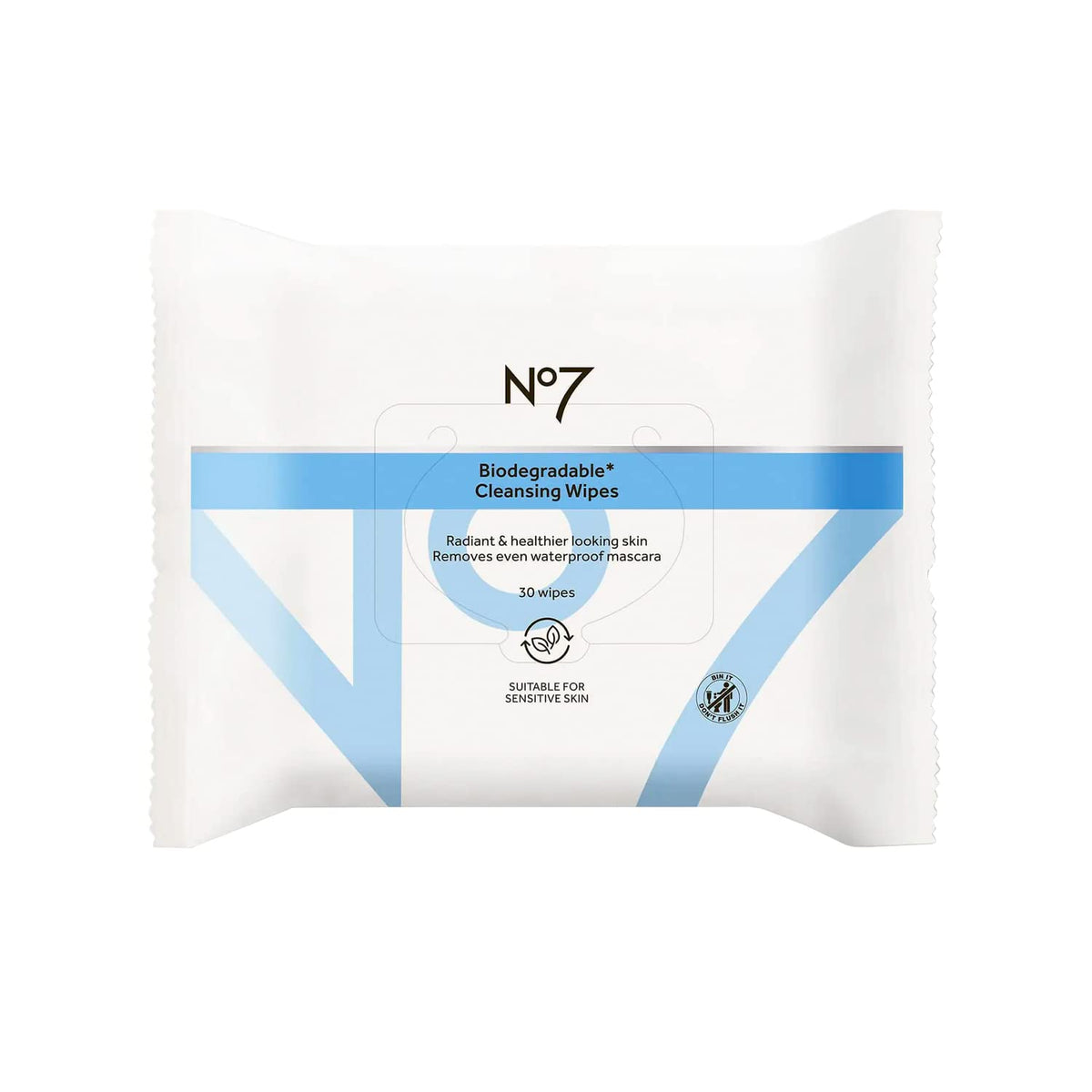 No7 front packaging dual pack showing product and count for convenient makeup removal