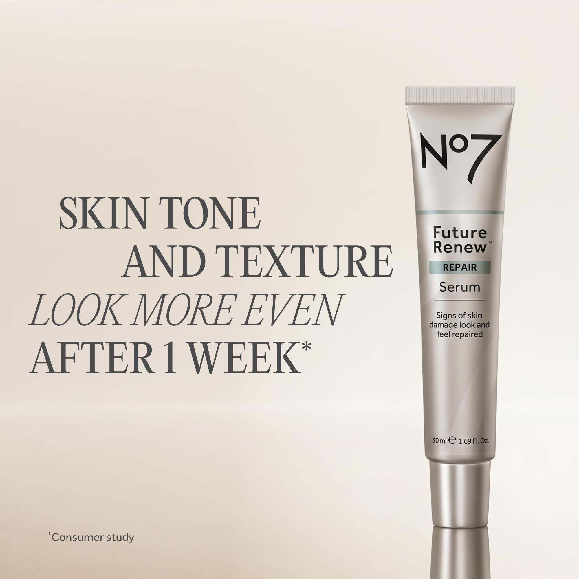 No7 serum drops on skin showing fast-absorbing hydrated texture