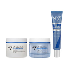 No7 front packaging showing all three products and kit benefits