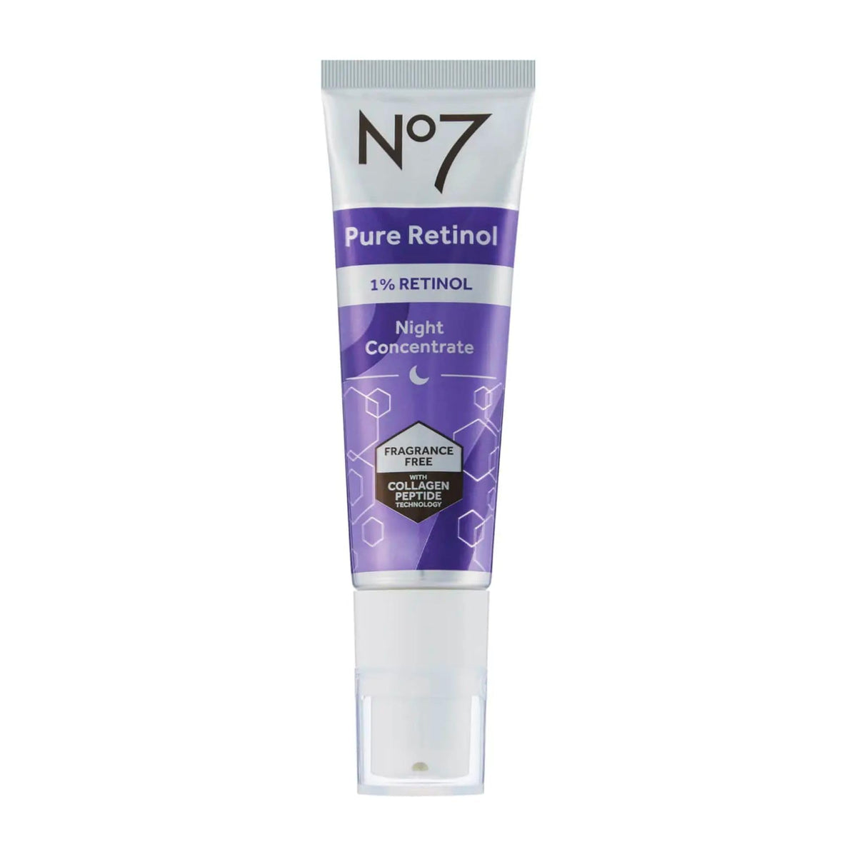 No7 bottle front view showing sleek packaging and premium finish benefits