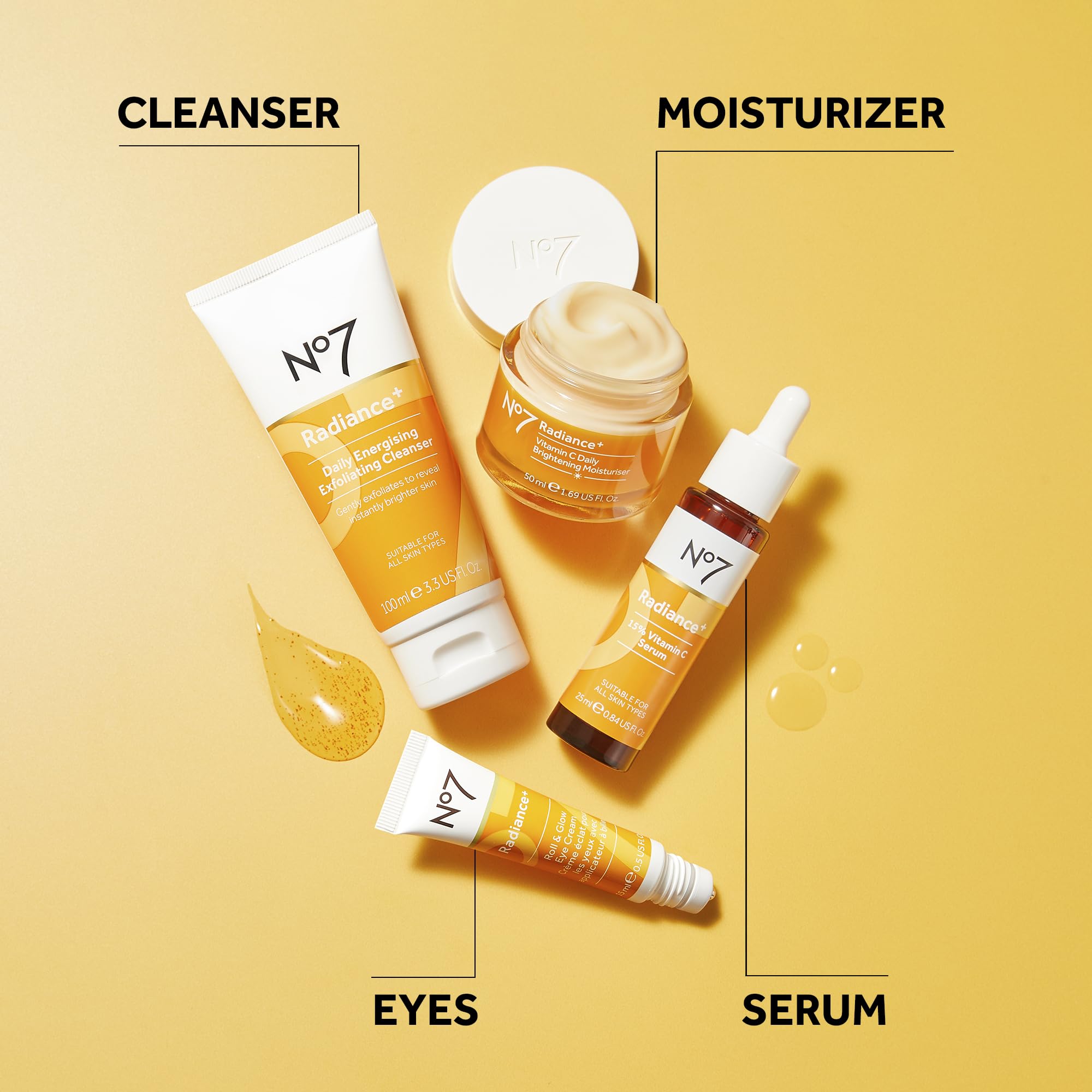 No7 held in hand as portable roll-on showing on-the-go refresh benefit