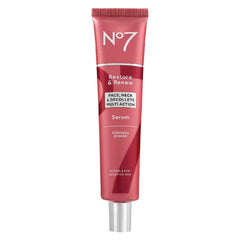 No7 bottle pipette dispensing serum, shows precise application and luxury finish