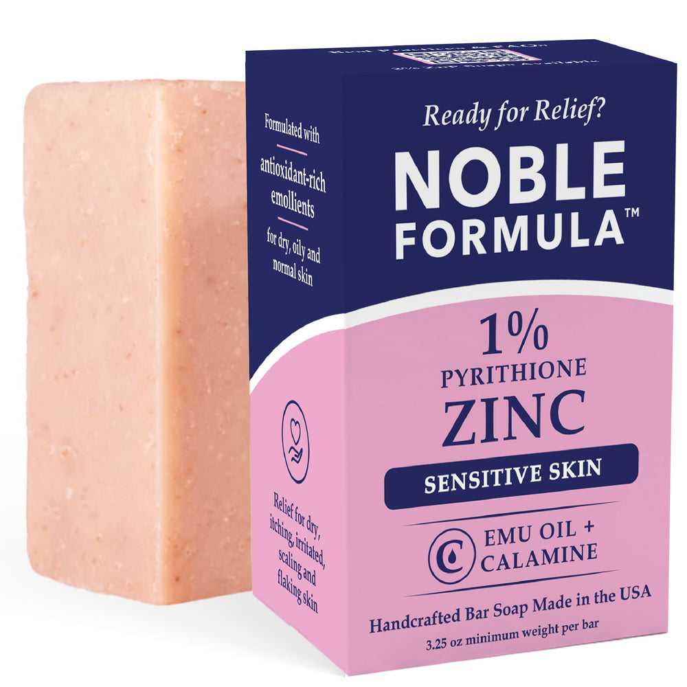 Noble Formula front packaging of the soap bar showing product benefits and size