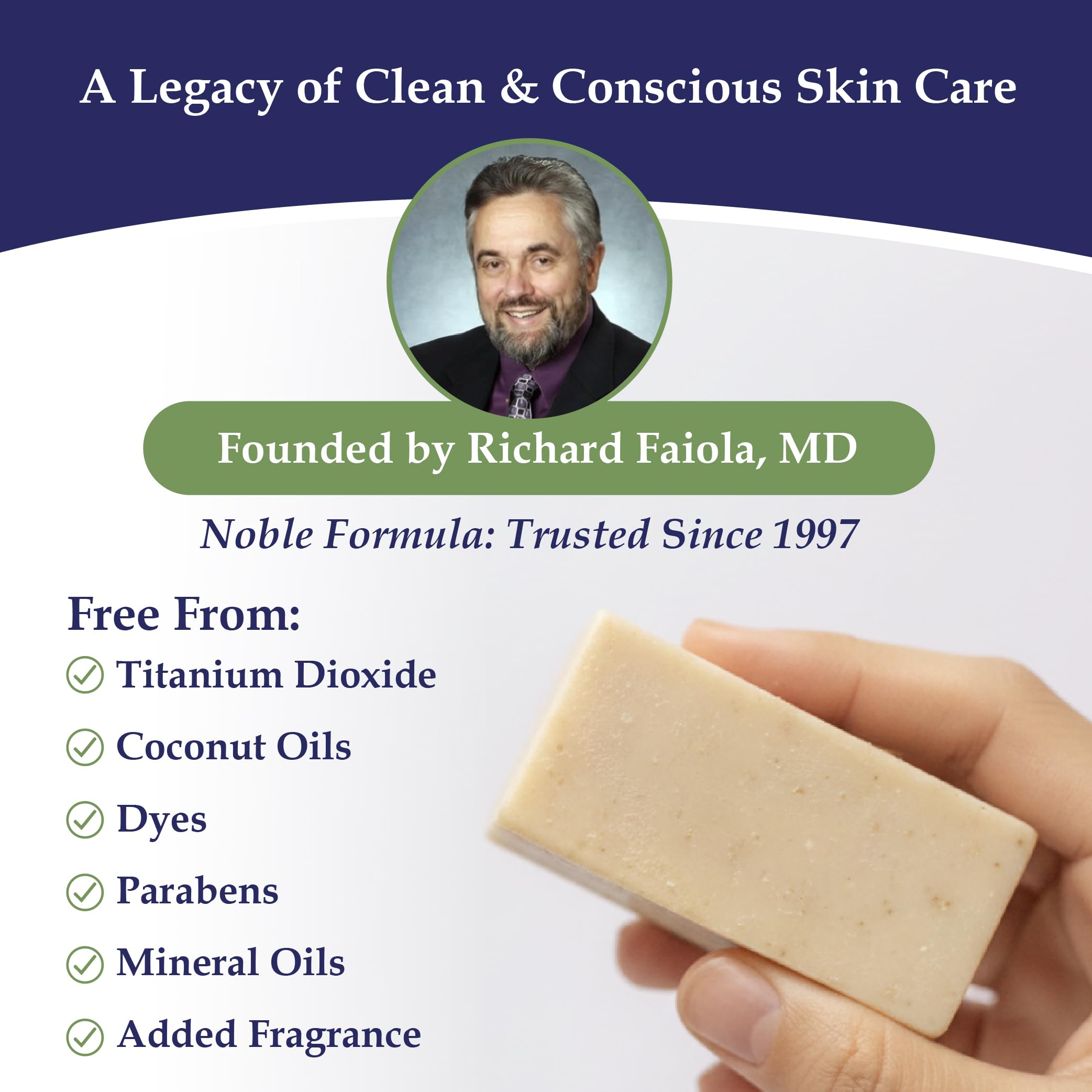 Noble Formula label close-up showing 2% pyrithione zinc formulation benefits
