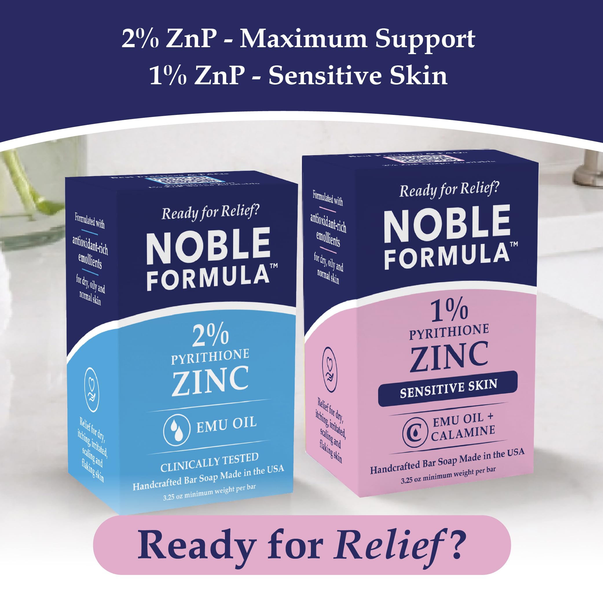 Noble Formula bar creating soft lather on skin for gentle cleansing and comfort
