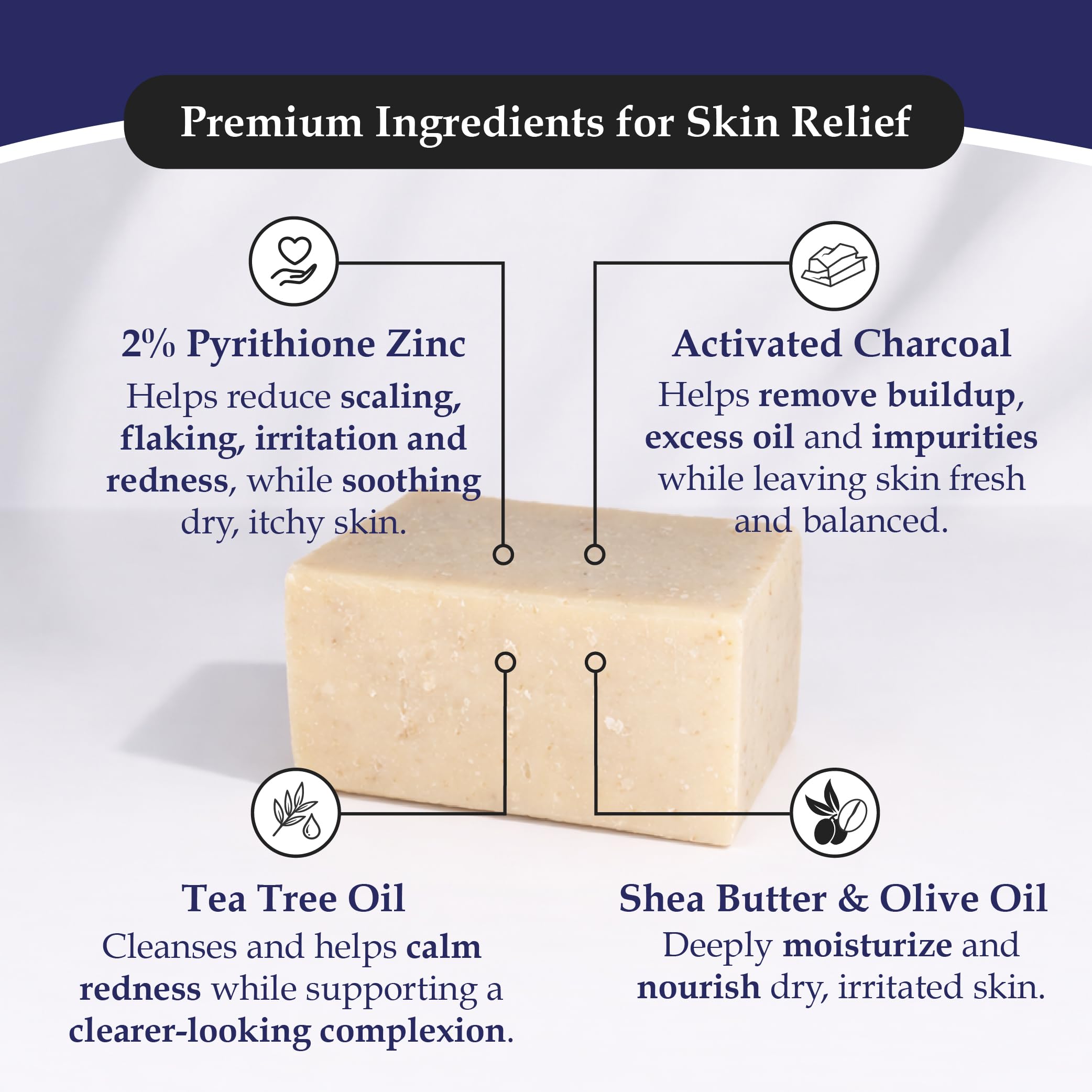 Noble Formula thick lather on hand demonstrating gentle cleansing