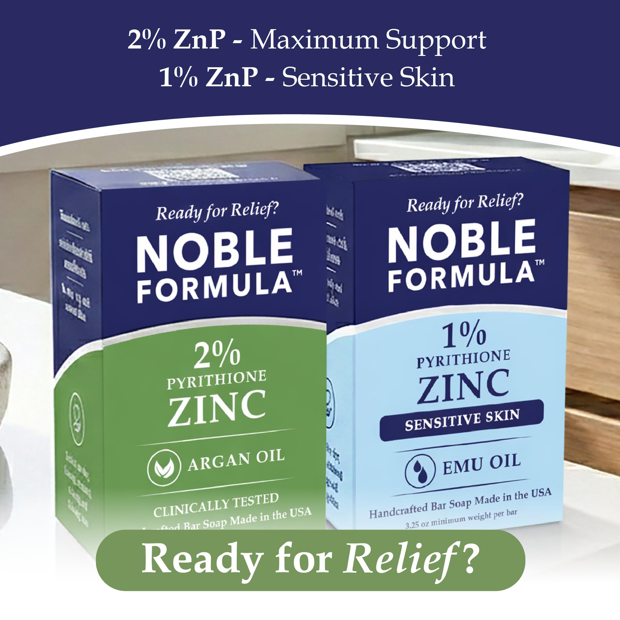 Noble Formula creamy lather highlighting argan and olive oils' hydration