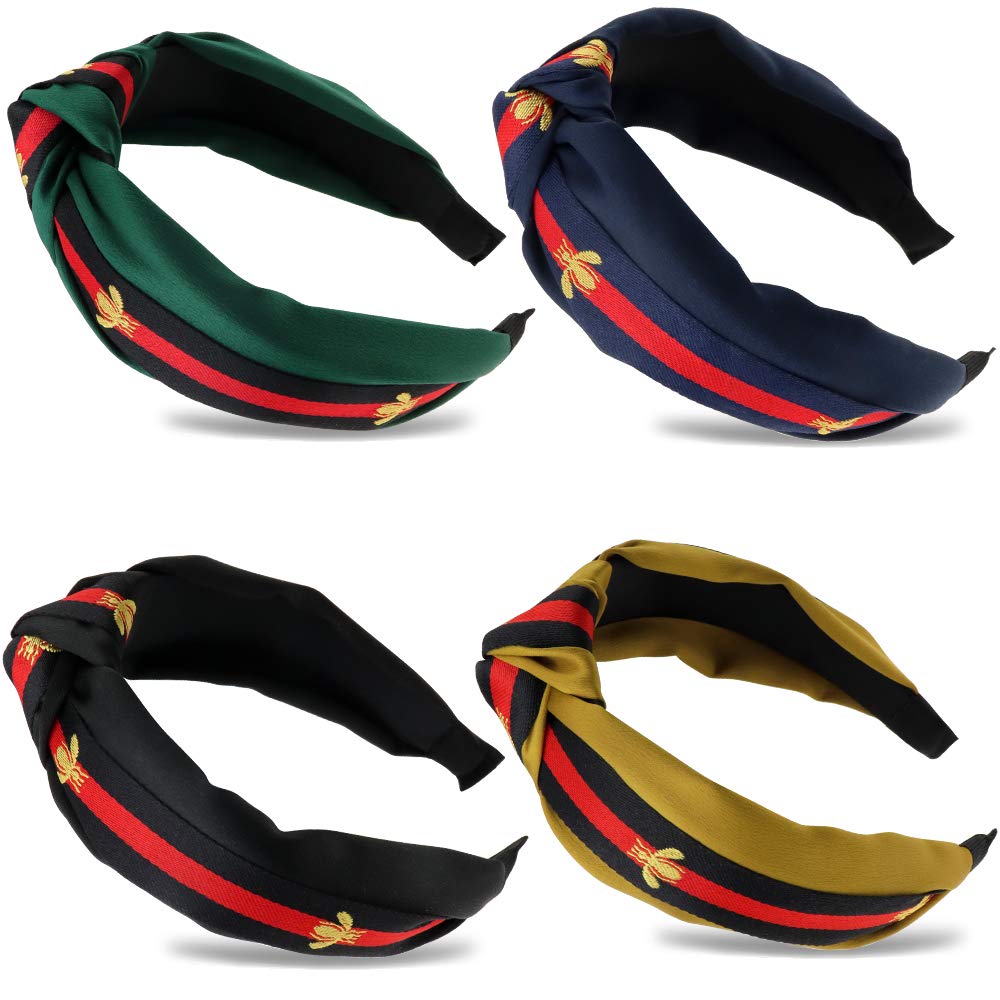 NODG front view knotted headband showing boho knot and wide band for polished look